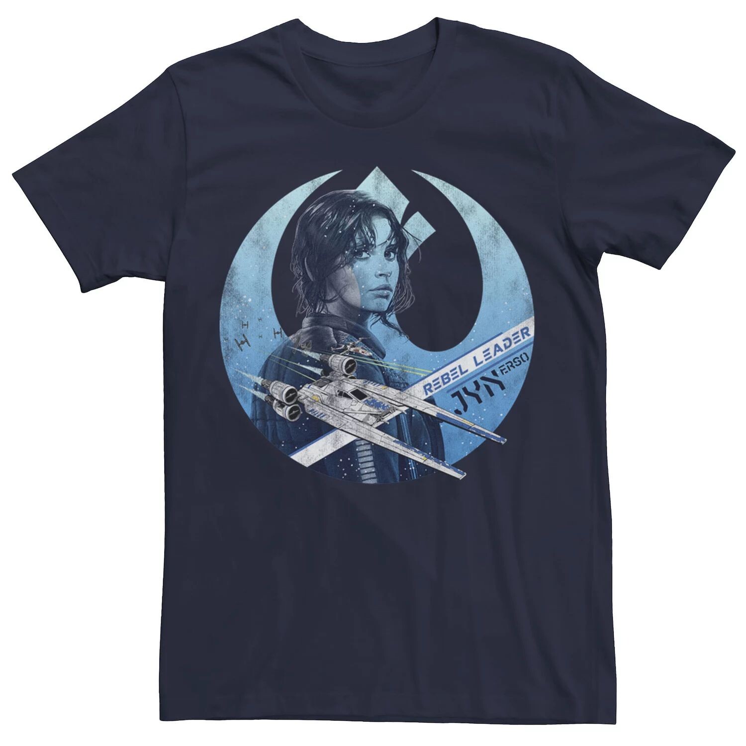 

Мужская футболка с рисунком Rogue One Jyn Erso Rebel Alliance Crest Star Wars