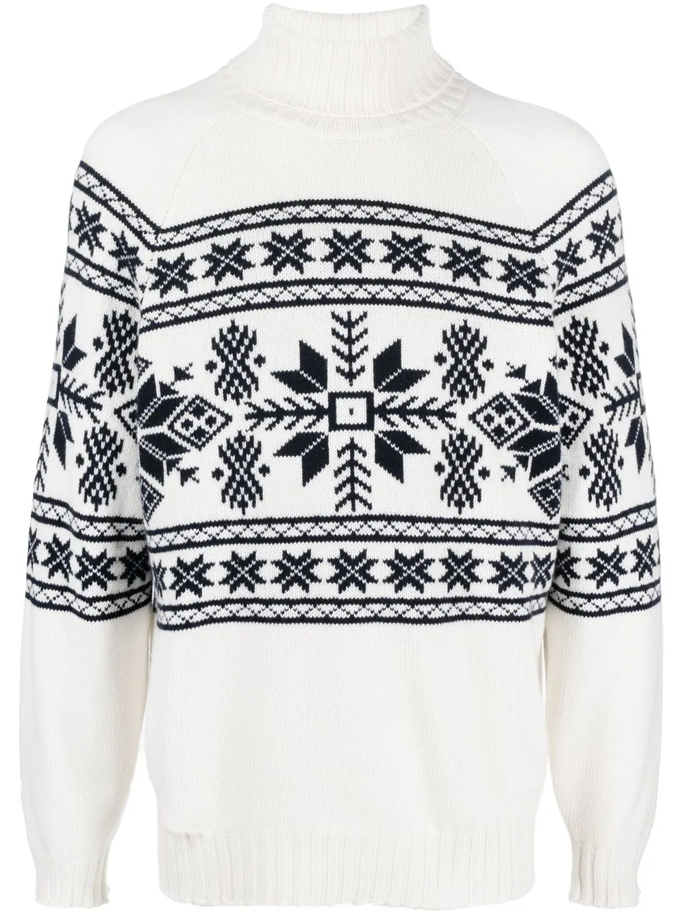 

Кашемировый джемпер с высоким воротником Brunello Cucinelli, белый