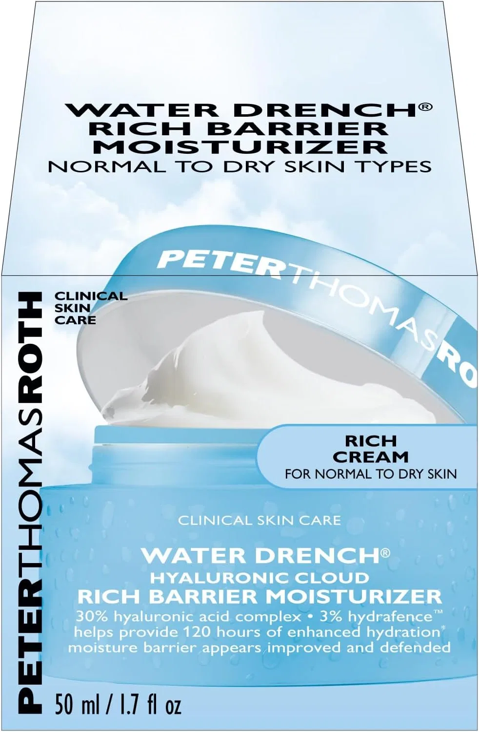 Крем для лица Peter Thomas Roth — Дневной Water Drench Hyaluronic Cloud Rich Barrier Moisturizer, 50 мл — фото 2