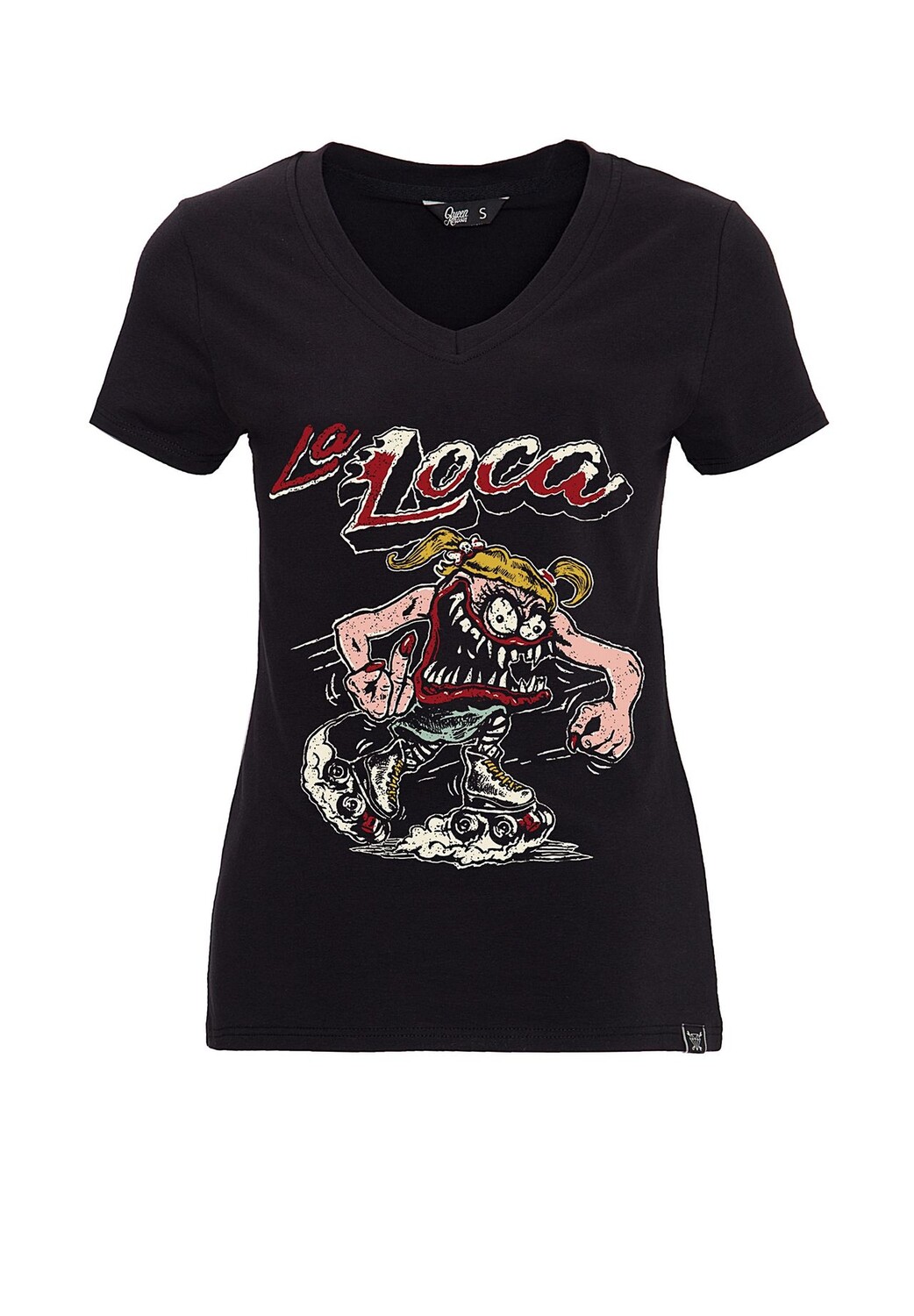 

Футболка с детальным принтом спереди La Loca QUEEN KEROSIN, черный