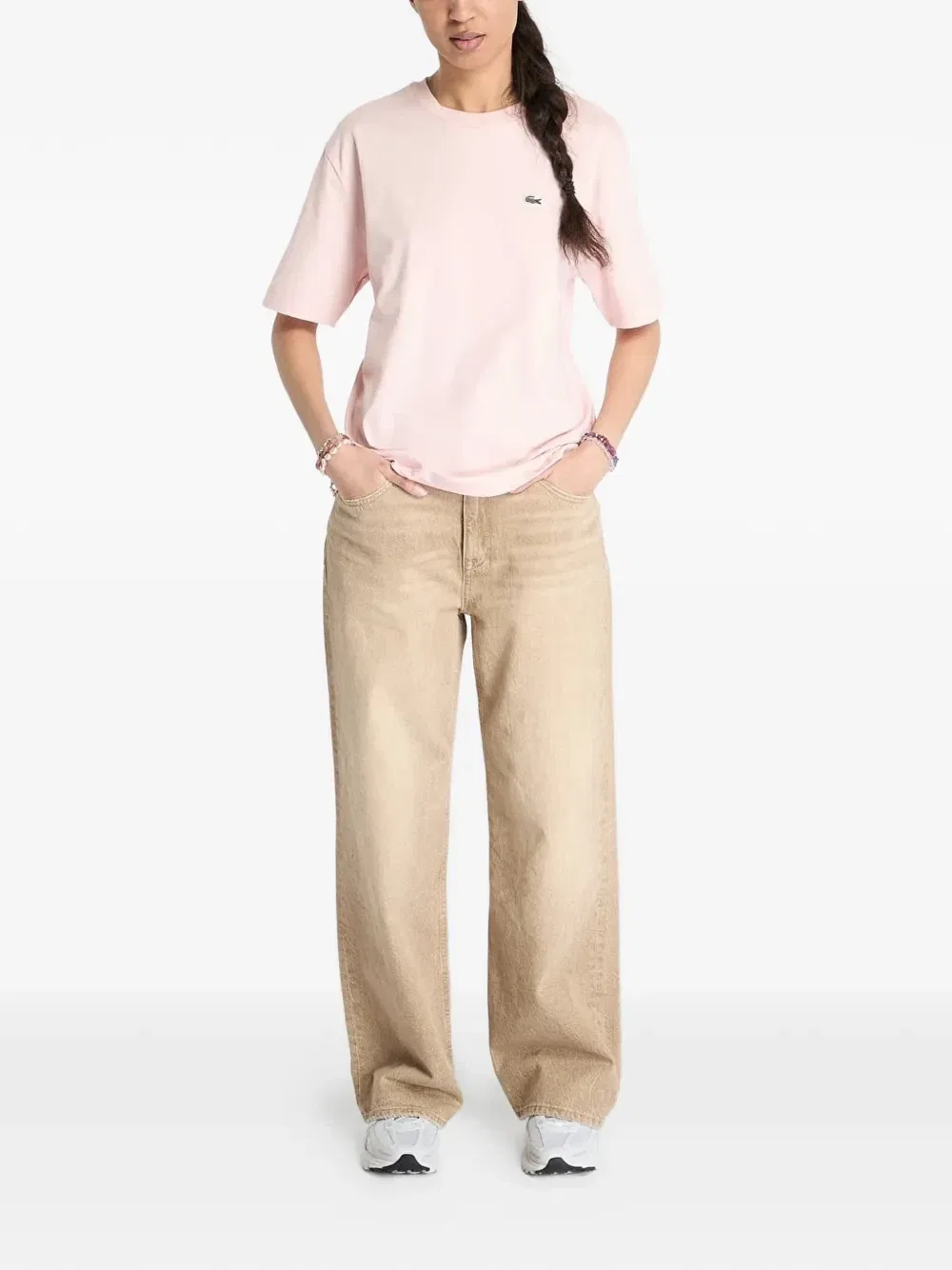 Футболка Lacoste с логотипом, классический крой, розовый — фото 2