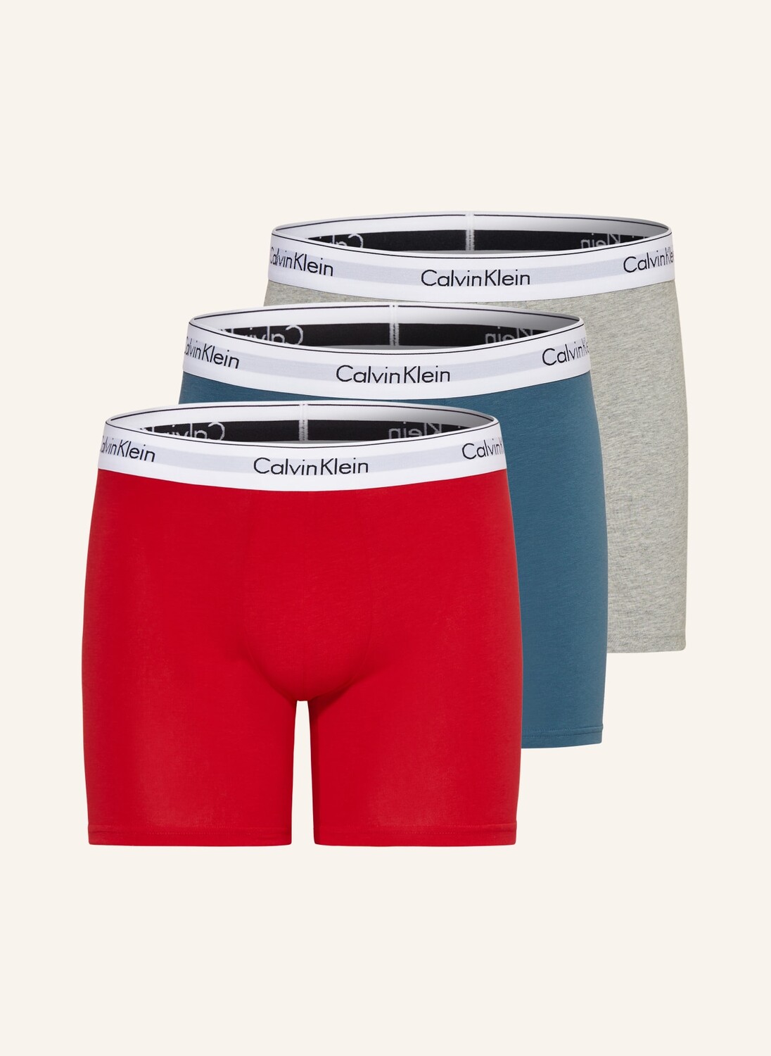 

Комплект из 3 боксеров из современного хлопка. Calvin Klein, синий