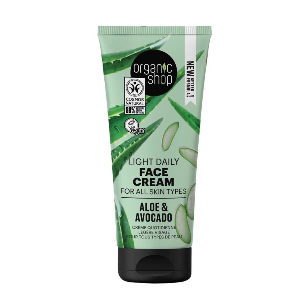

Увлажняющий крем для ухода за лицом Crema facial ligera aloe y aguacate Organic shop, 50 мл