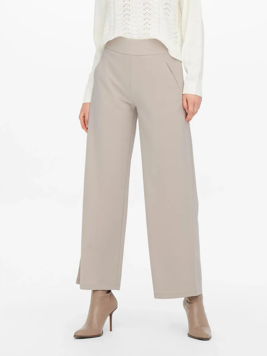 

Брюки без застежек JDY "JDYLOUISVILLE CATIA WIDE PANT JRS NOOS", цвет Chateau Gray