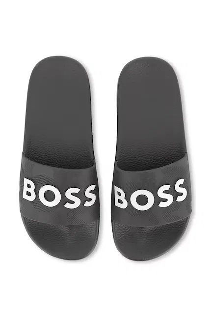 Тапочки детские резиновые BOSS, черный — фото 4