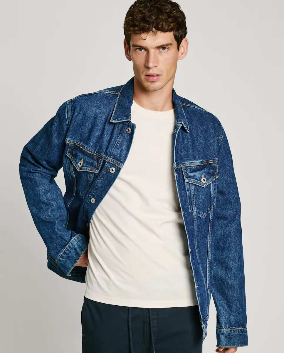

Мужская джинсовая куртка прямого кроя Pepe Jeans, синий
