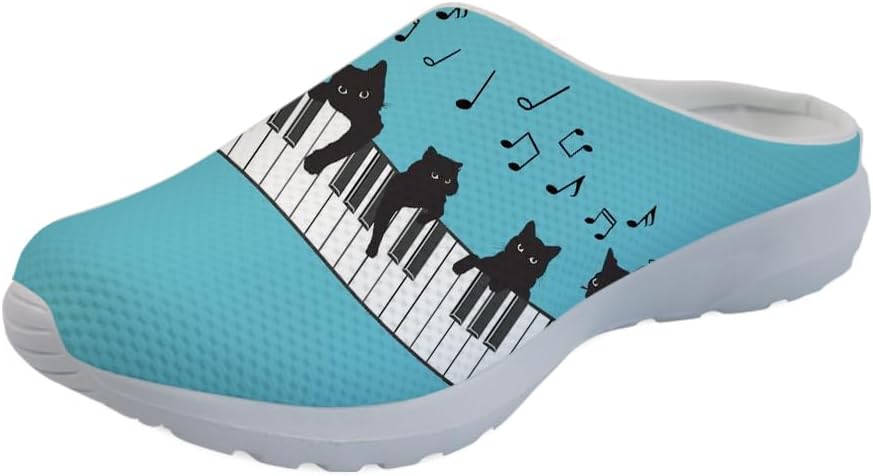 

Женские мюли-кроссовки Forchrinse Tropical Hibiscus Palm с сеткой, легкие и дышащие, для прогулок, черный