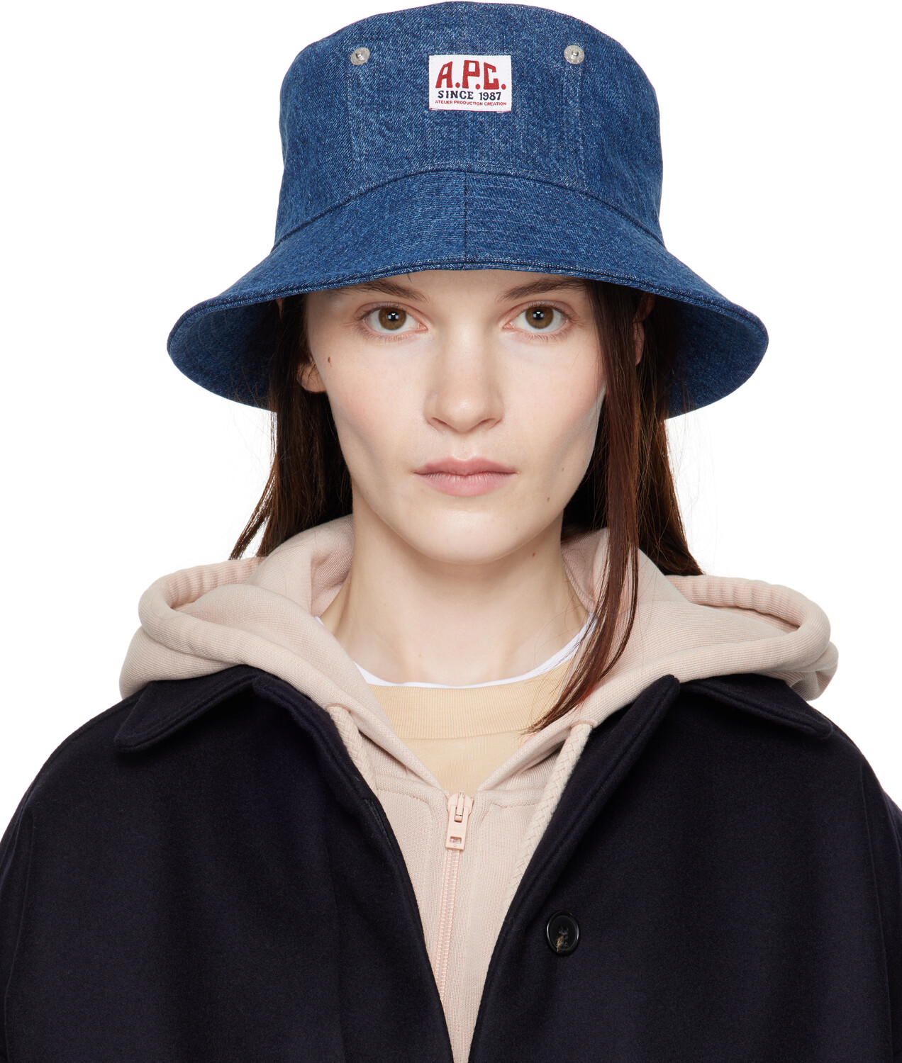 

Синяя шляпа-ведро Bob Thais A.P.C., Washed indigo