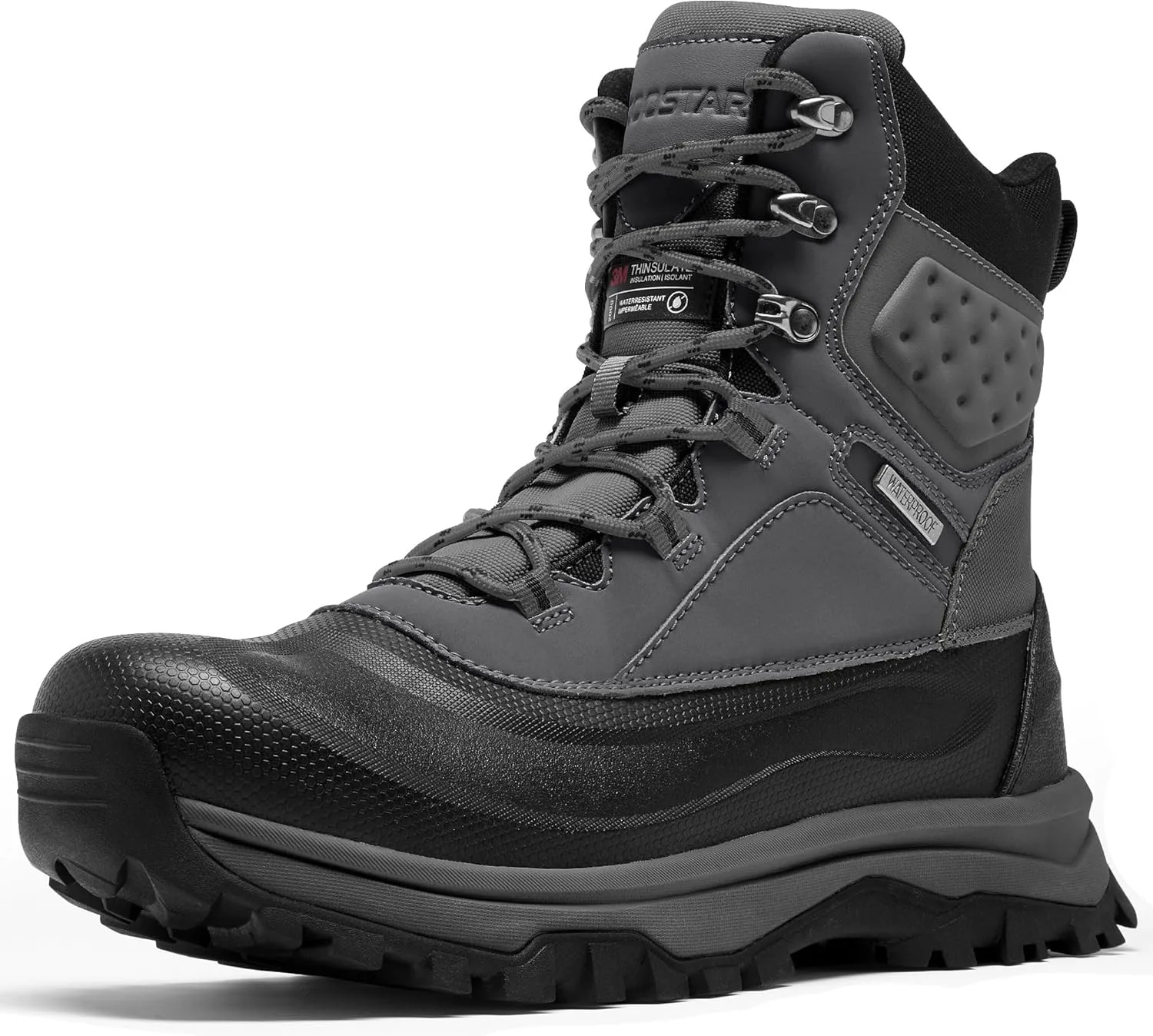 

Мужские зимние ботинки с утеплителем и водонепроницаемой защитой для холодной погоды Coostar, темно-серый