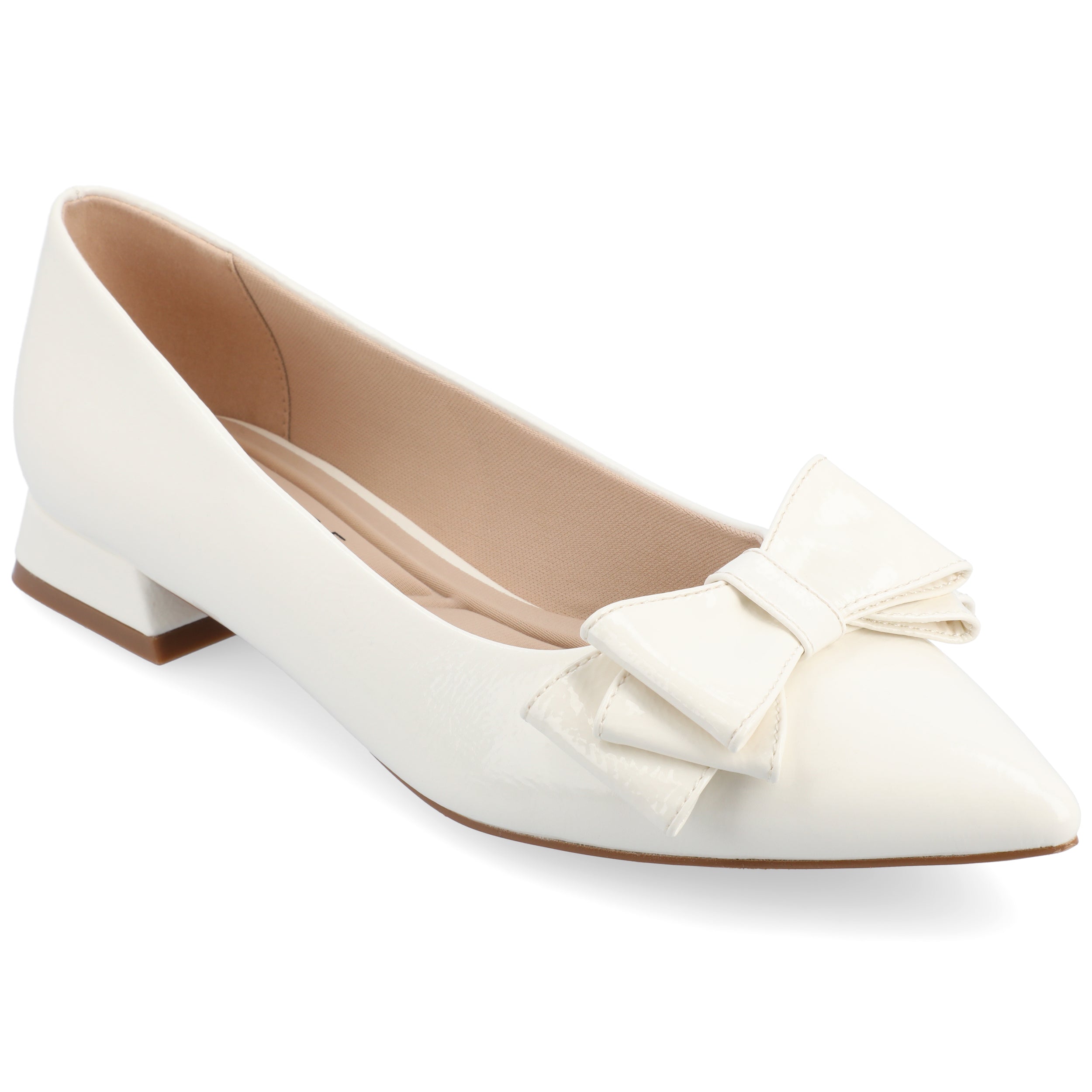 Женские балетки Tru Comfort Foam Ophelia из коллекции Journee, цвет patent/white