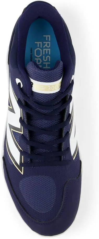 Бейсбольные кроссовки New Balance Fresh Foam 3000 V7 для мужчин, темно-синий/белый — фото 3