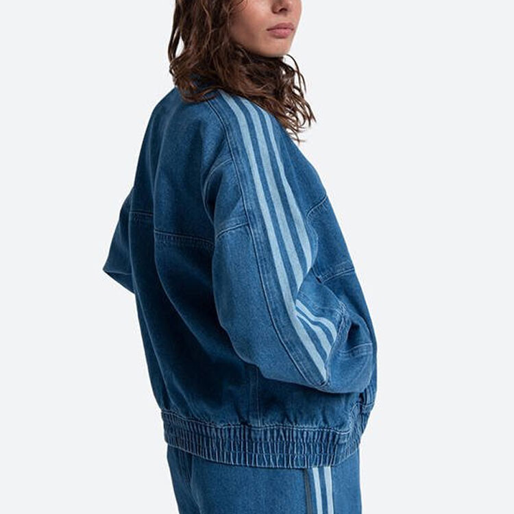 Женская джинсовая куртка Adidas Originals, цвет Blue — фото 4