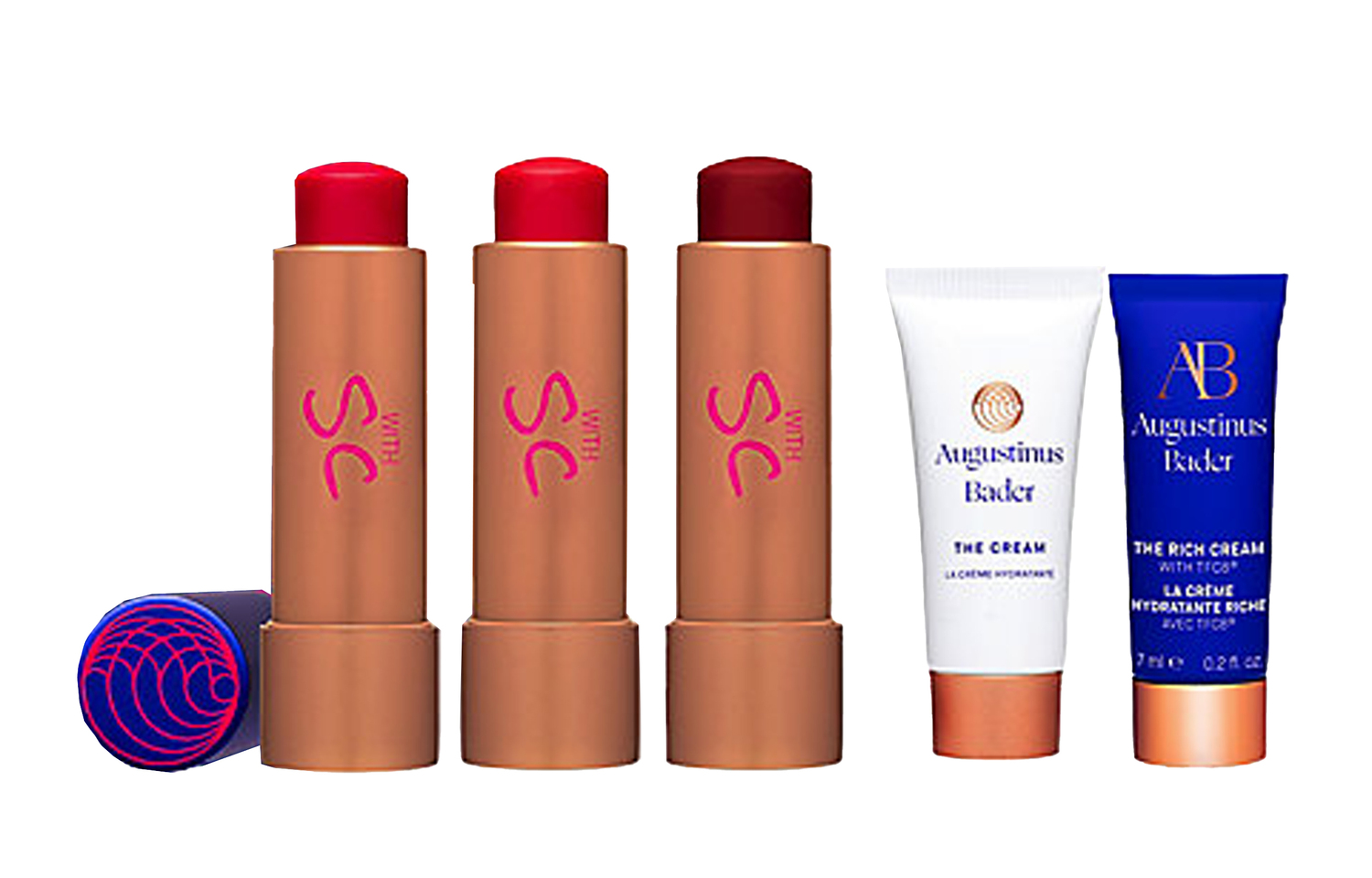 

Тонирующий бальзам для губ набор для ухода увлажняет и питает комплект из 5 предметов Augustinus Bader