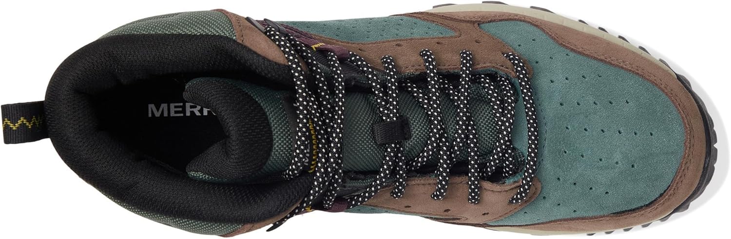 Мужские водонепроницаемые кожаные ботинки Merrell Wildwood Mid, Forest — фото 2