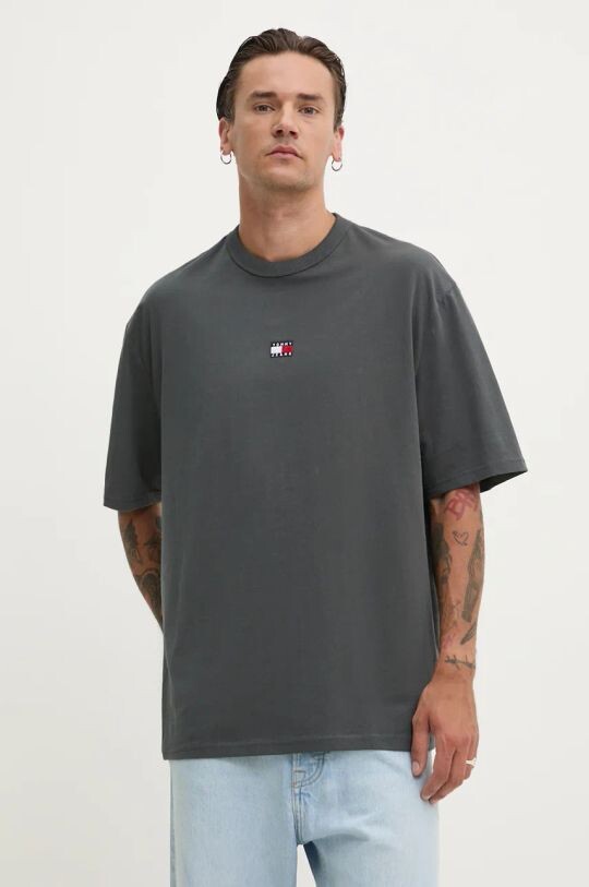 

Хлопковая футболка Tommy Jeans, серый
