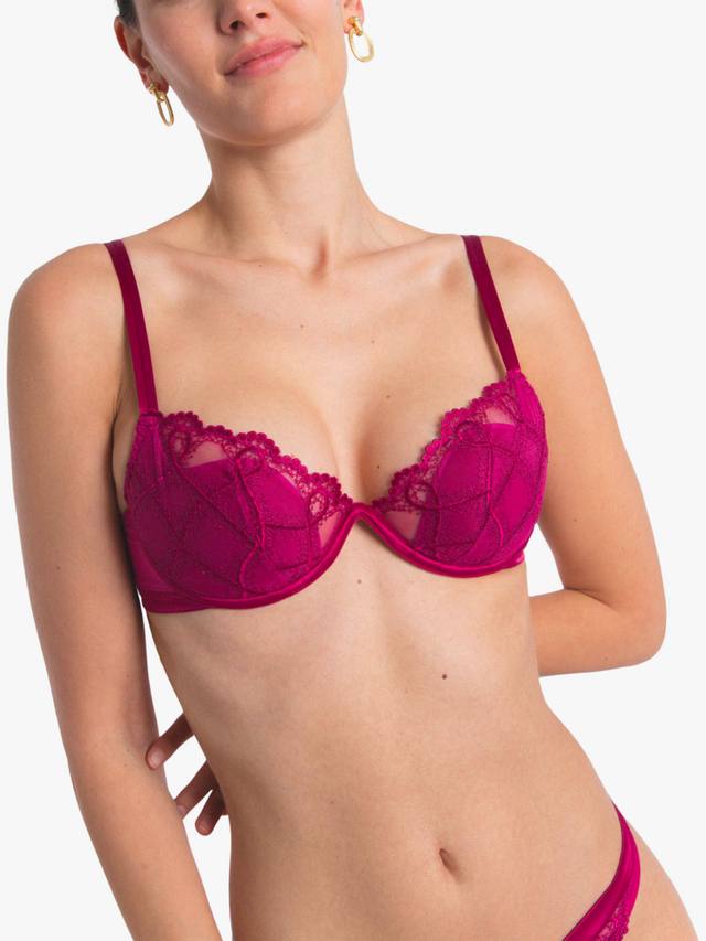 

Бюстгальтер пуш-ап с эффектной вышивкой Maison Lejaby, Berry