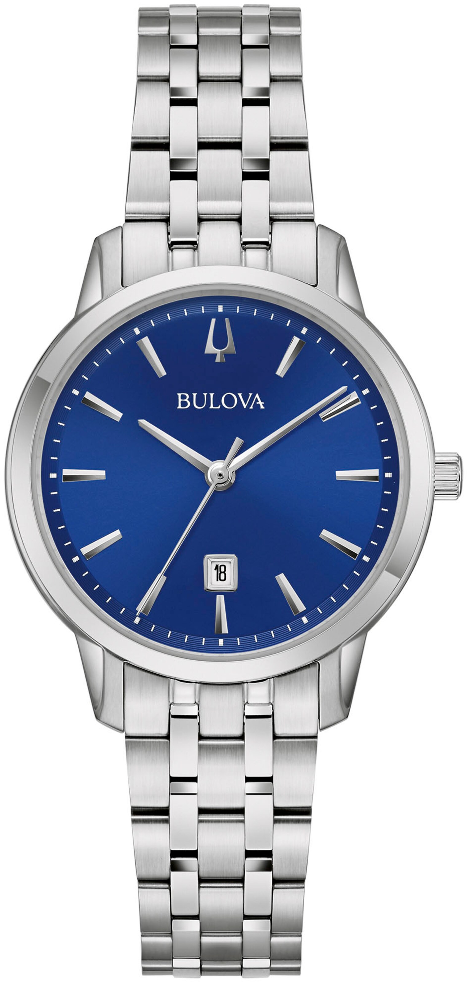 

Bulova Серебряные аналоговые часы