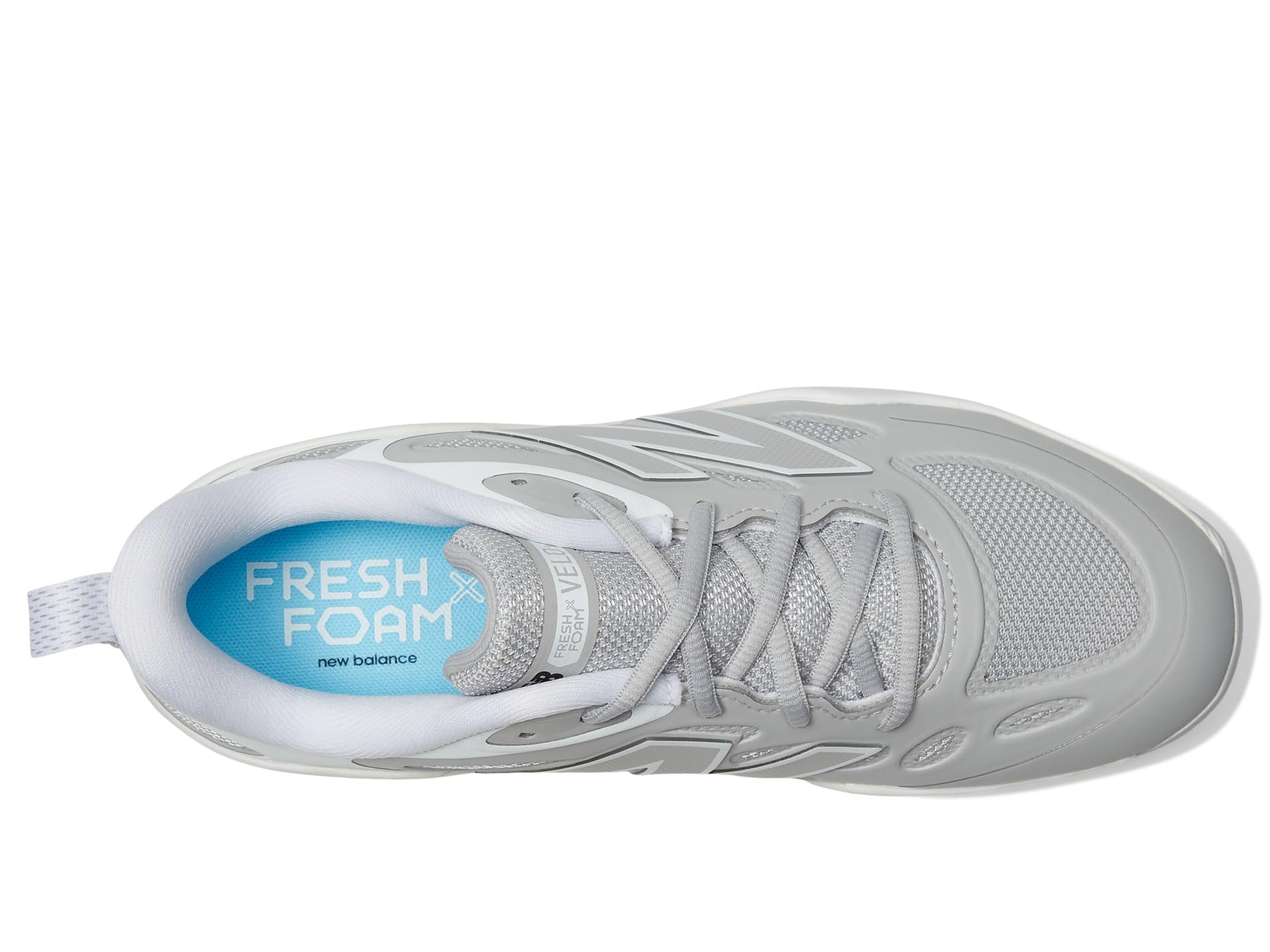 Туфли New Balance Fresh Foam Velov4 Molded Softball Cleats, цвет Raincloud/White — фото 2