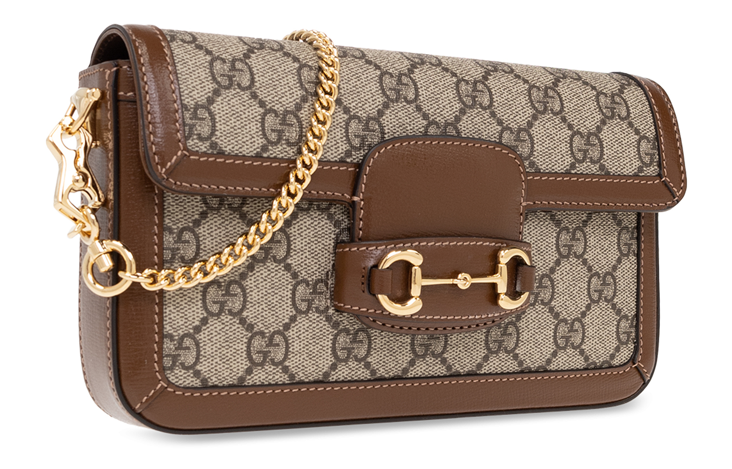 Сумка кросс-боди GUCCI Horsebit 1955 из канваса с кожаными деталями — фото 2