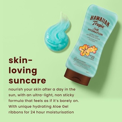 Hawaiian Tropic Шелковое увлажнение после загара с кокосом, папайей и алоэ вера — фото 2