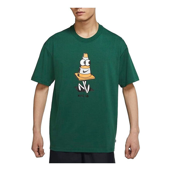 

Футболка sb skateboard entertainment print sports crewneck short sleeve men's green Nike, зеленый