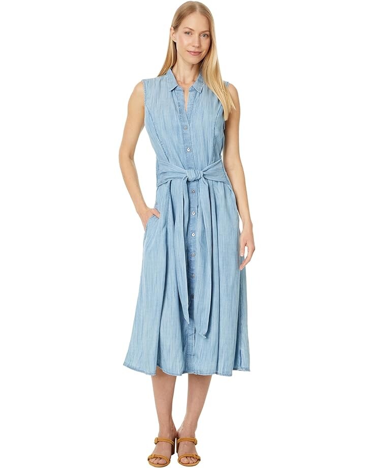 

Платье NIC+ZOE Drapey Denim Shirtdress, цвет Mid Wash 1