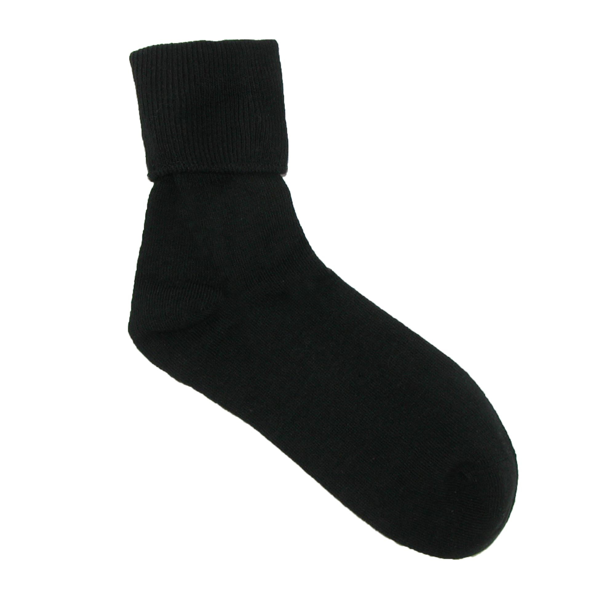

Женские носки из органического хлопка с отворотом Jefferies Socks, черный