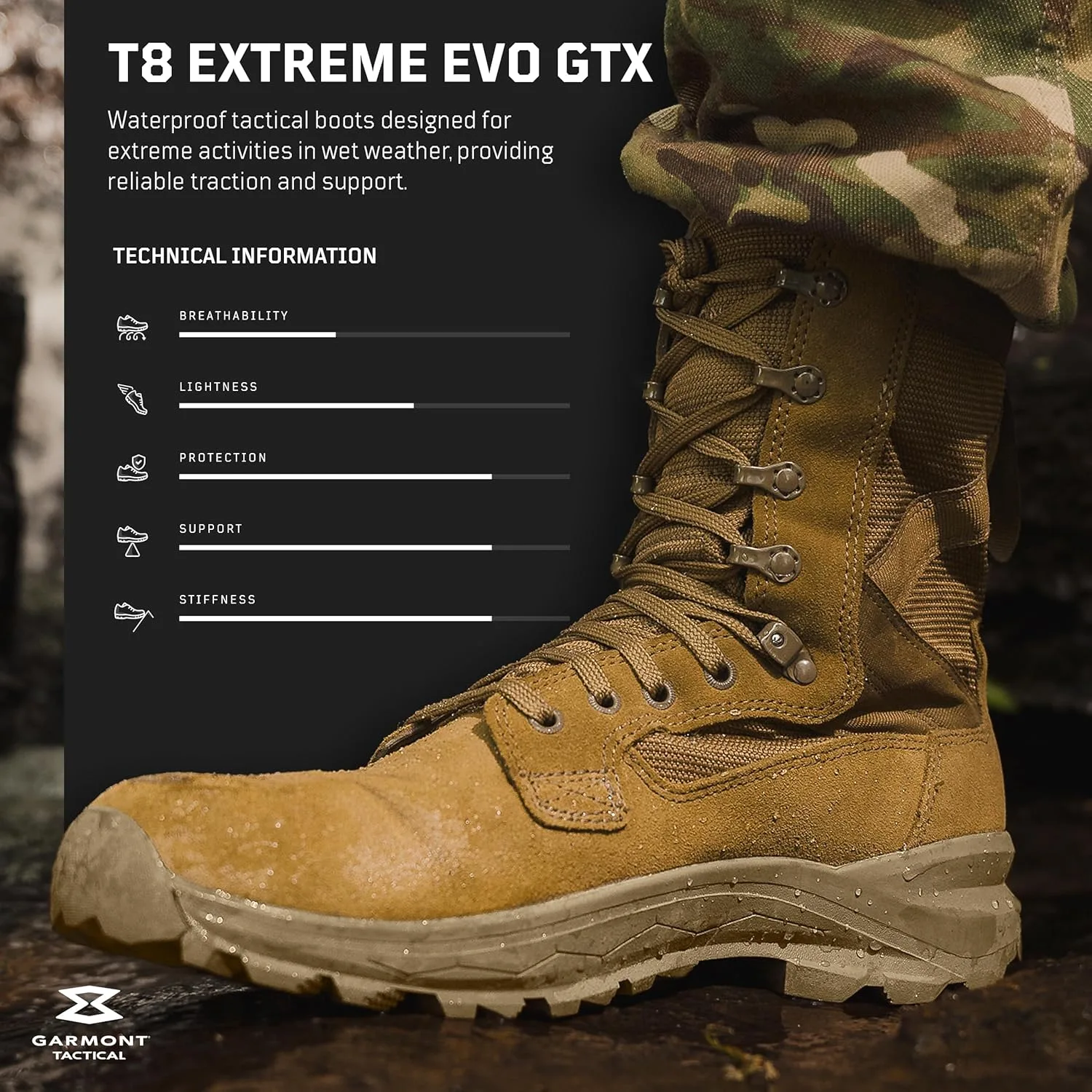 Мужские ботинки Garmont T8 Extreme Evo GTX, цвет Coyote — фото 2