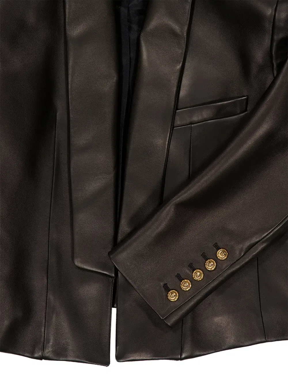 Кожаная куртка Spencer BALMAIN, черный — фото 4