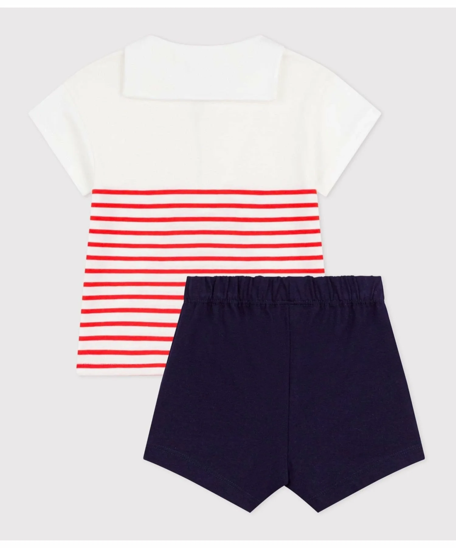 Детский комплект Border Baby из 2 предметов PETIT BATEAU, Off-white/multicolor — фото 3