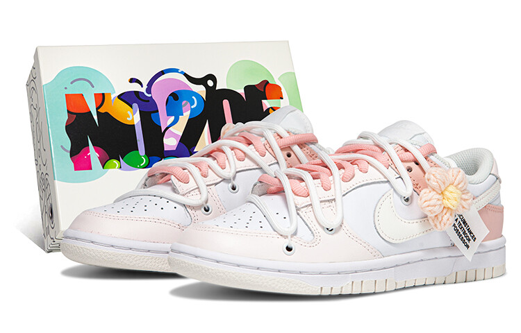 

Кроссовки Nike Dunk Skateboard Shoes Women's Low-Top Pink White