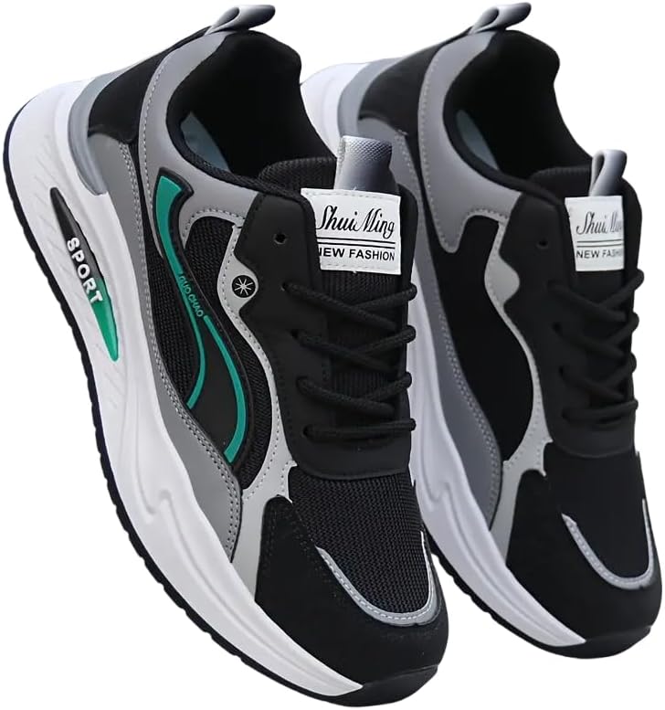 

Мужские кроссовки с низким верхом на шнуровке для улицы, бега, походов и кемпинга, удобные, дышащие, с нескользящей подошвой на все сезоны Clolinde, черный