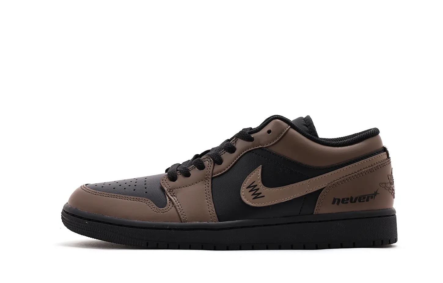 

Air 1 амортизация, износостойкие низкие винтажные баскетбольные кроссовки unisex brown Jordan, черный