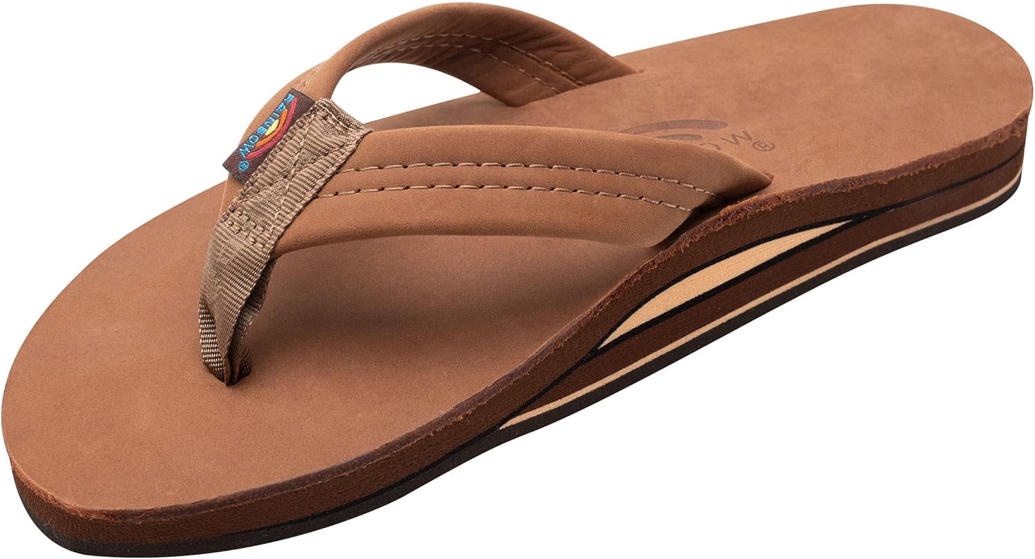 

Мужские сандалии Rainbow с двойным слоем кожи и поддержкой свода стопы Rainbow Sandals