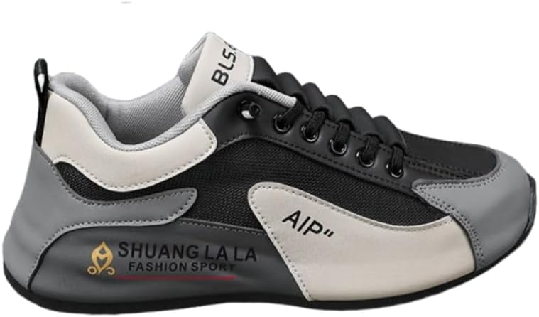 

Мужские легкие кроссовки с сеткой для повседневного и спортивного использования - прочные, дышащие, подходят для ежедневной носки Hoalox, черный/серый