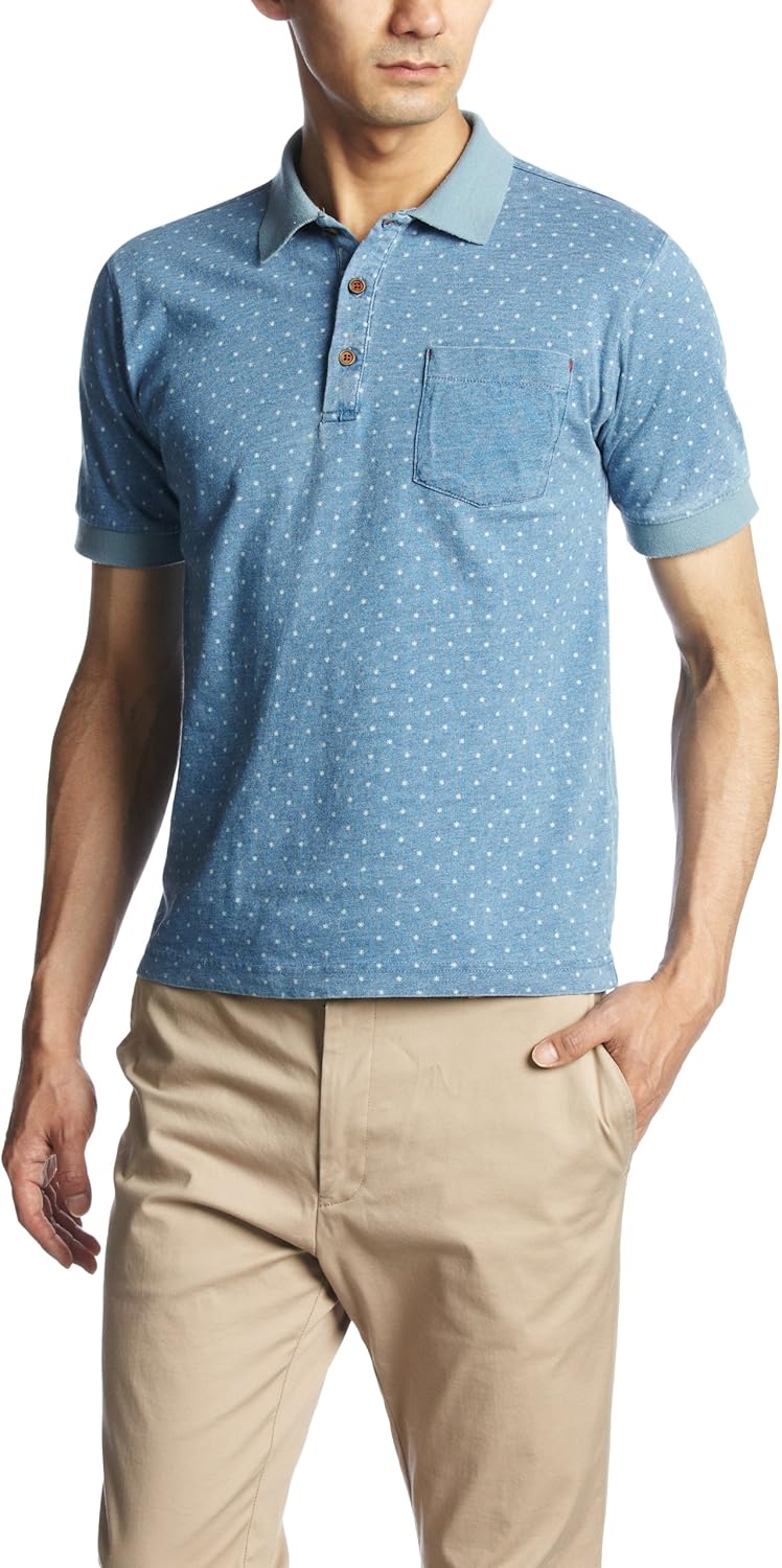 

Розовая панк-рубашка поло цвета индиго с небольшим гербом Pincponc