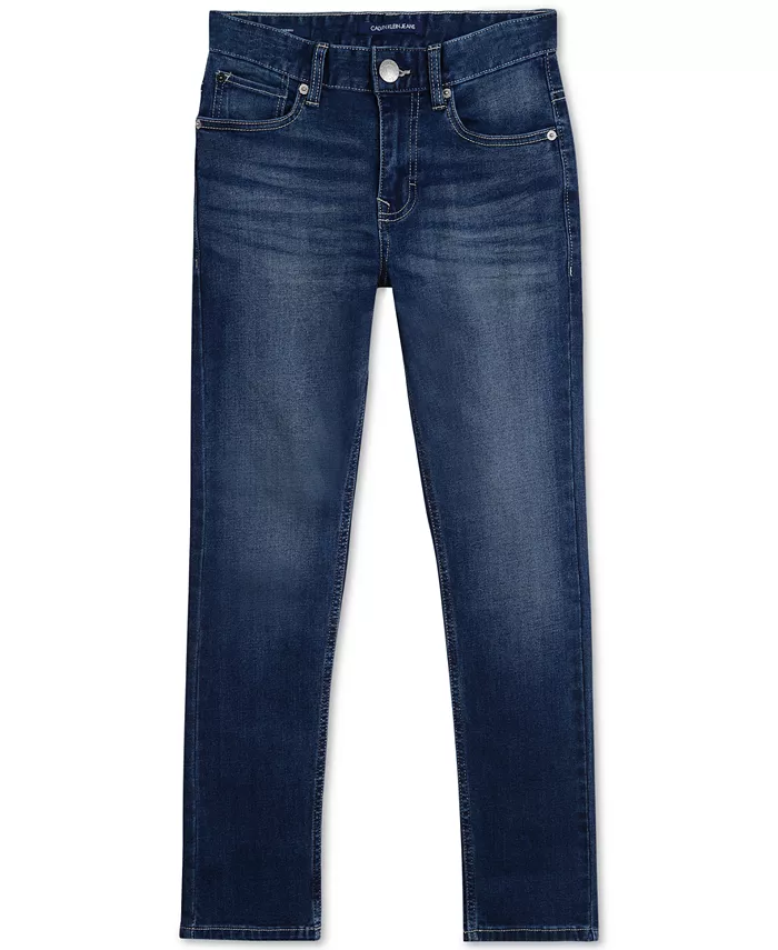 

Джинсы Big Boys Slim-Fit Denim с пятью карманами Calvin Klein, синий