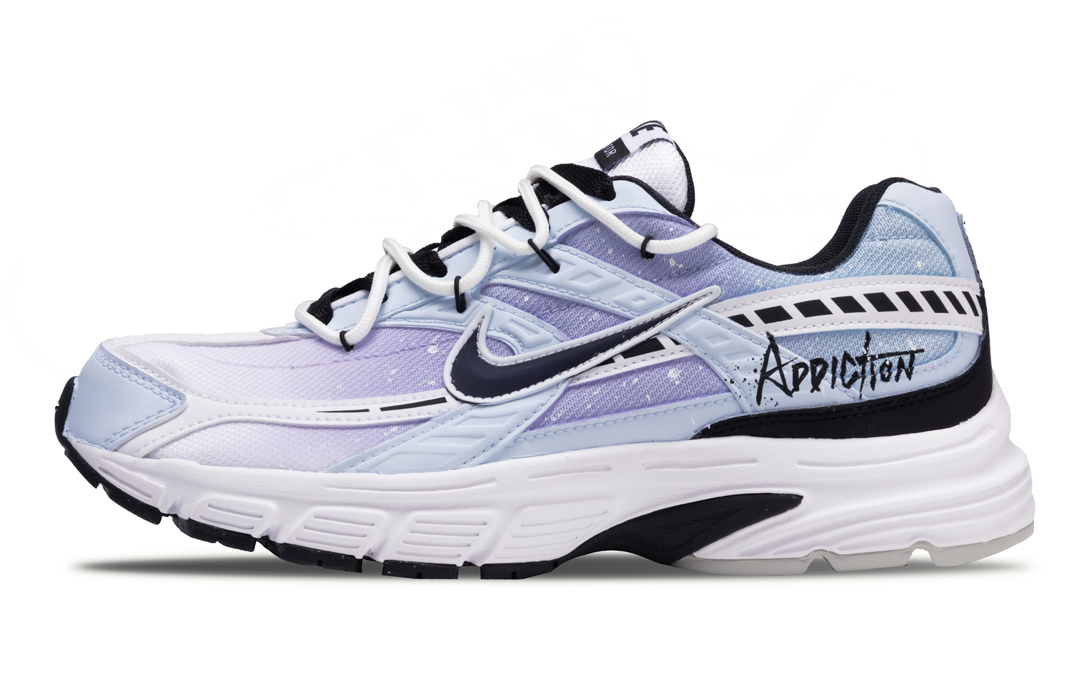 

Nike Инициатор амортизация, дышащий, поддерживающий низкий верх повседневные городские прогулочные беговые кроссовки men's синий фиолетовый градиент