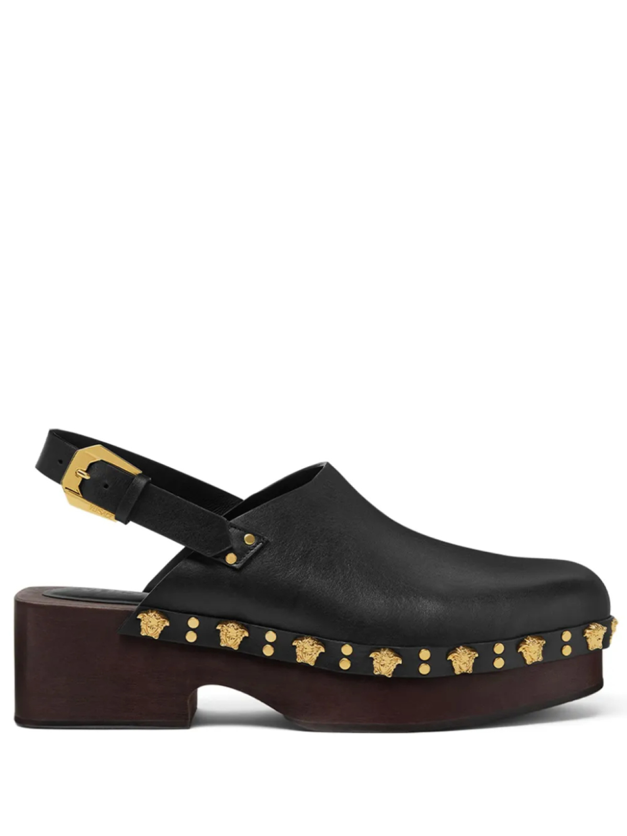 

Клоги с заклепками Versace, черный
