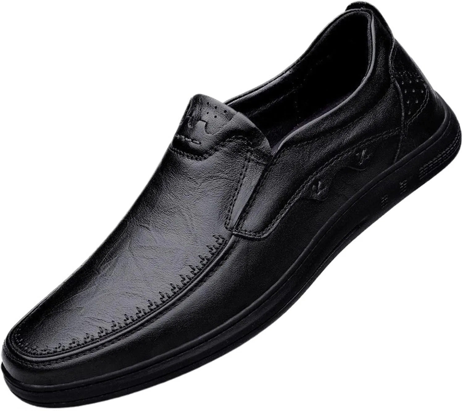 Generic Туфли Herren Kleiderschuhe Frühling Herren echte Lederschuhe Erste Schicht mit Kuhläden weicher Lederweicher Sohle atmungsaktives Geschäft Lederschuhe (Brown, 38)