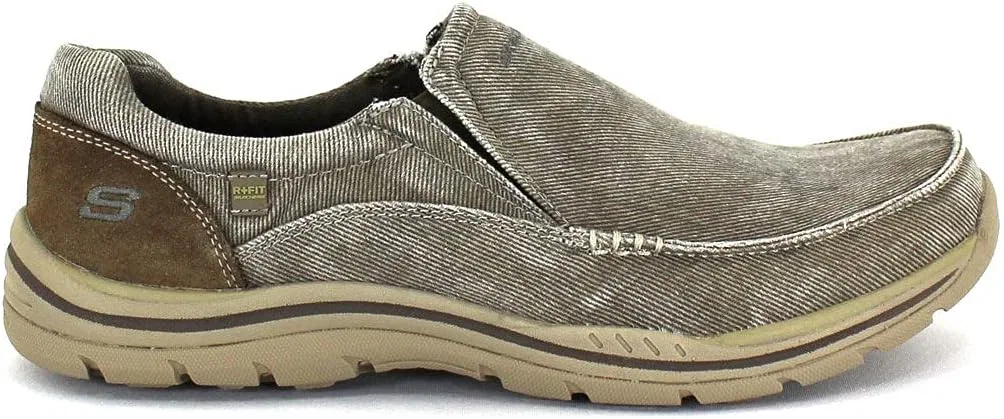 Мужские мокасины Skechers Expected без шнурков, Khaki — фото 2