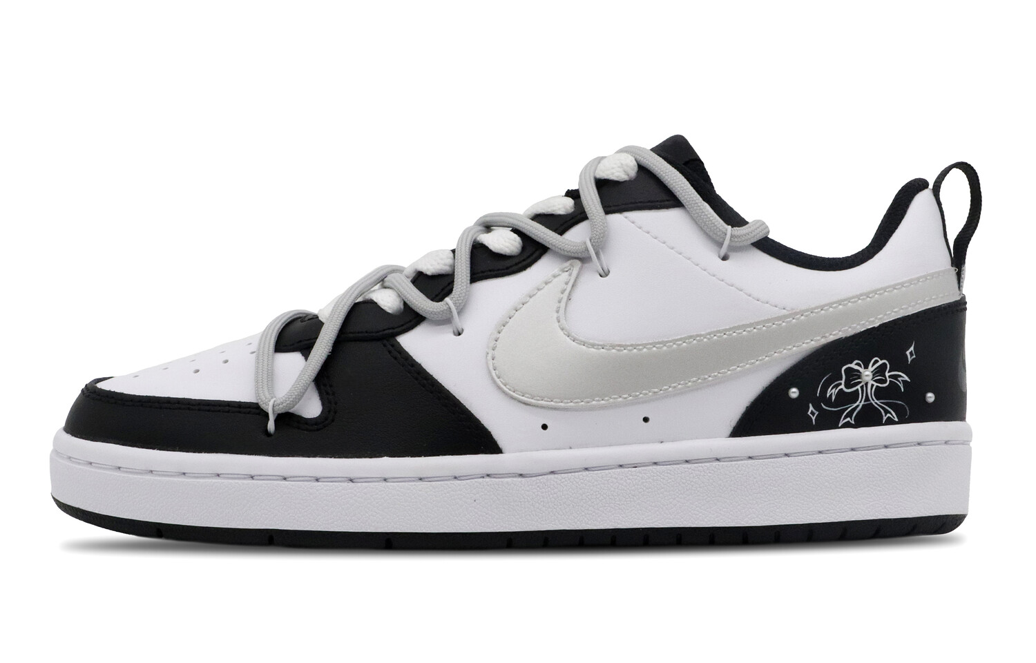 

Кроссовки Nike Court Borough Skateboarding Shoes Women's Low-top Silver, черный