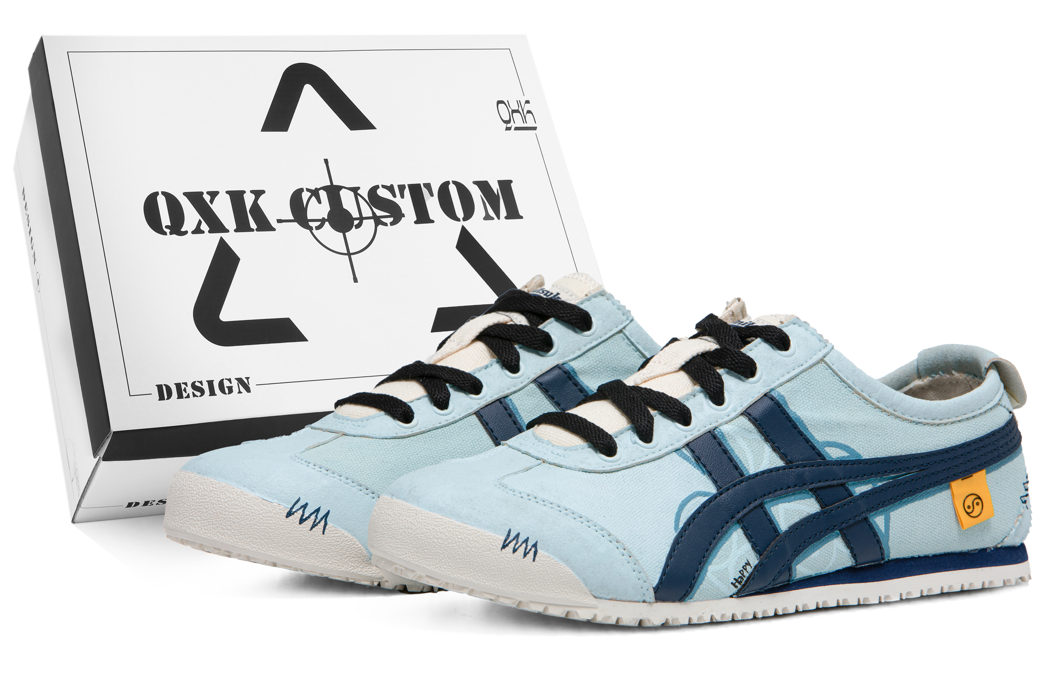 Кроссовки Onitsuka Tiger MEXICO 66 Lifestyle Shoes Unisex Low-top Blue/white, голубой