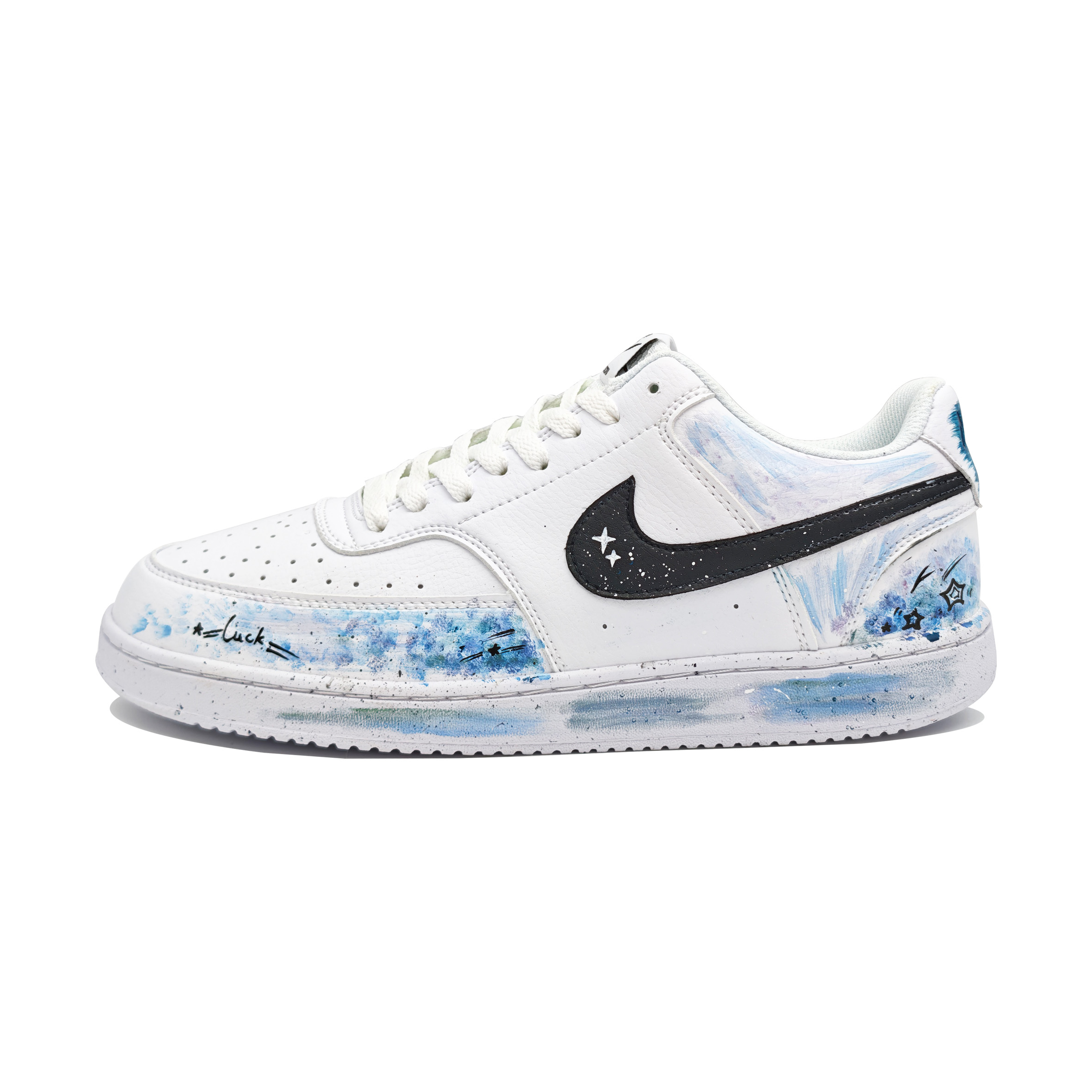 

Nike Кроссовки Court Vision Unisex низкие светло-голубые белые, цвет White