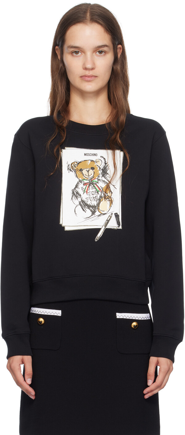 

Толстовка с черным плюшевым мишкой Moschino, Multi black