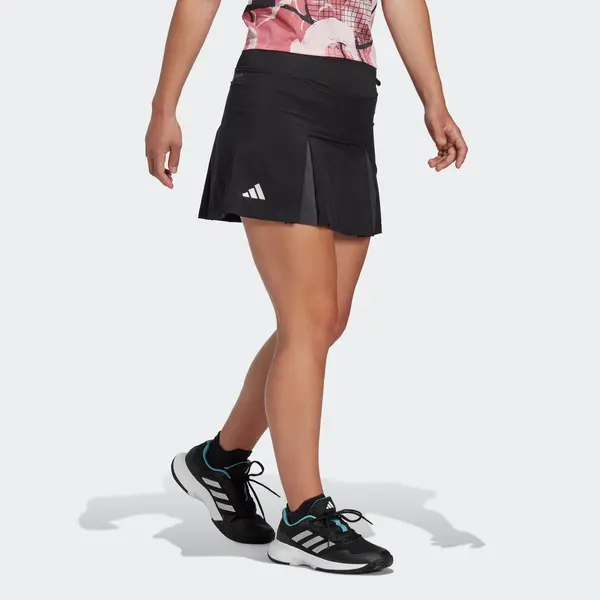 Юбка клуб теннис плиссированная юбка азиатские размеры Adidas, черный — фото 4