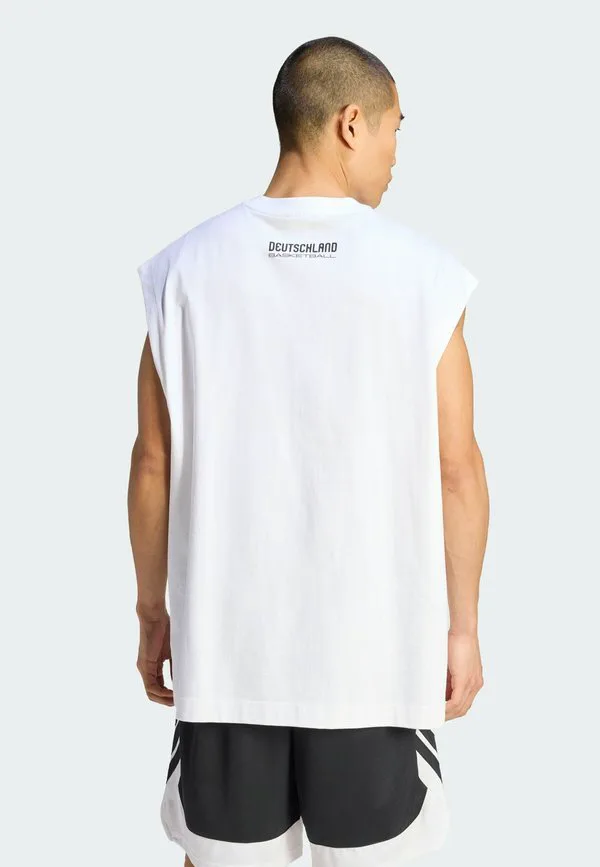 Футболка без рукавов с баскетбольной тематикой dbb Adidas Performance, White — фото 2