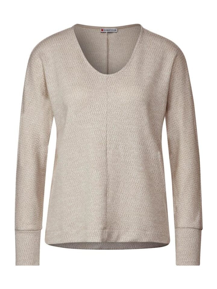 

Лонгслив Street One Langarmshirt, цвет spring sand melange