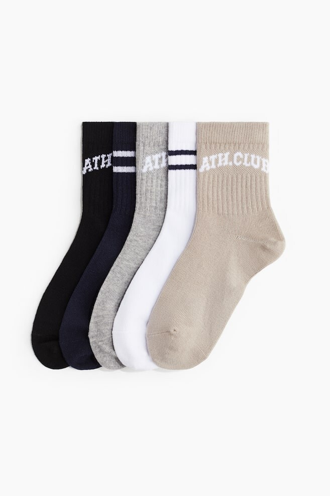 

5 упаковок спортивных носков DryMove H&M, мультиколор