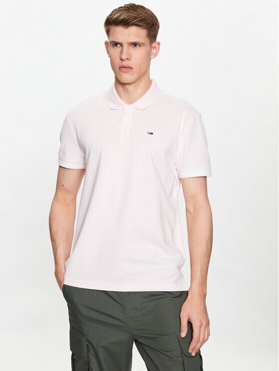 

Рубашка поло стандартного кроя Tommy Jeans, розовый